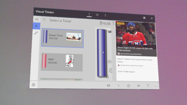 The screenshots of Visual Timers taken via HoloLens Device Portal.