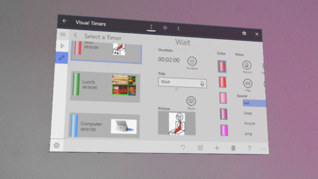 The screenshots of Visual Timers taken via HoloLens Device Portal.